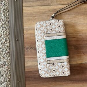 Stylish Green and Beige Wallet